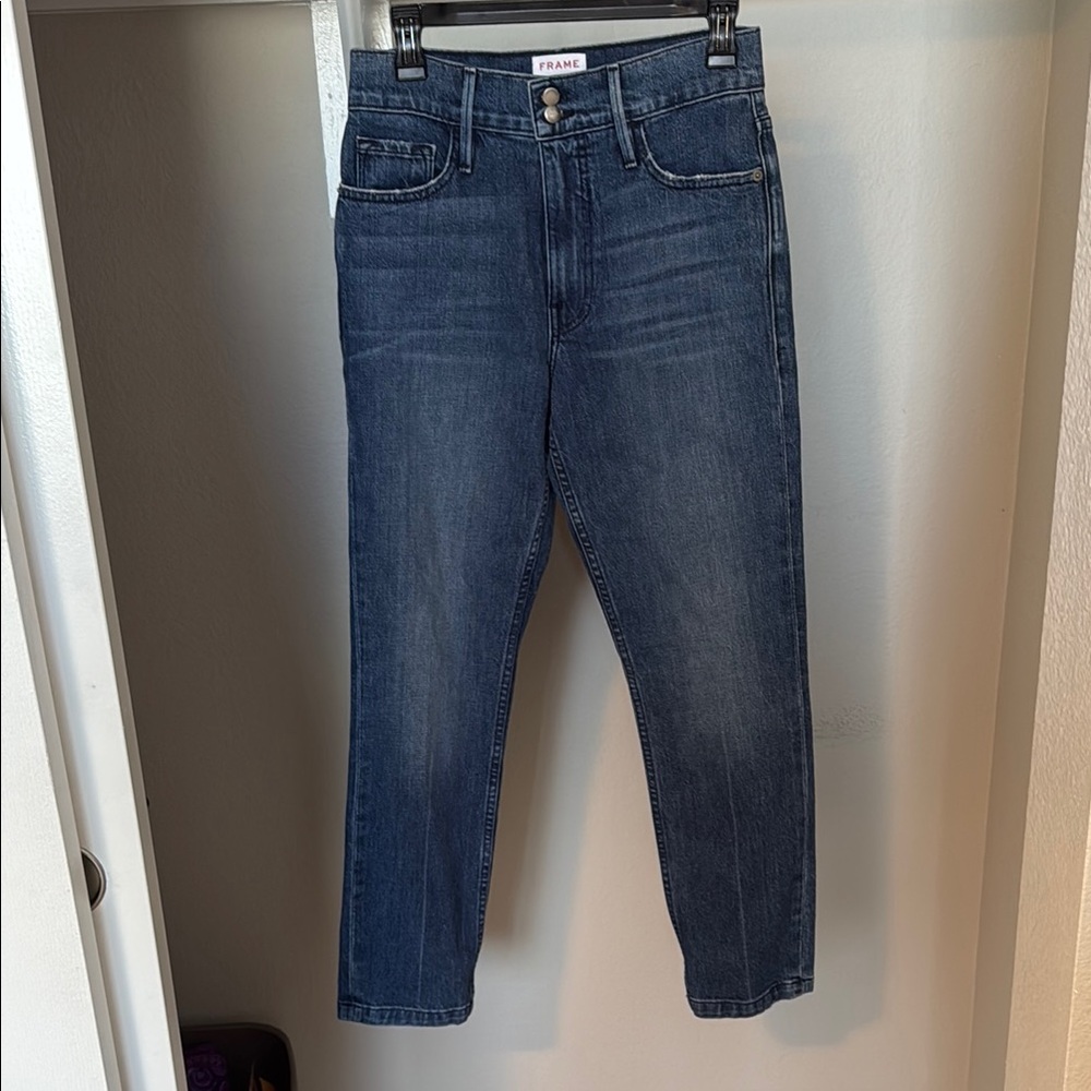 Frame Denim Women’s Size 27 Le Sylvie Slender Straight Blue Jeans